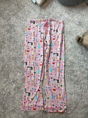 vtg nick & nora womens m modal pajama pants sewing theme
